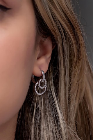 Boucles d'oreilles - Argent et zircons