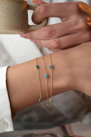Bracelet multi rangs - Argent plaqué or jaune