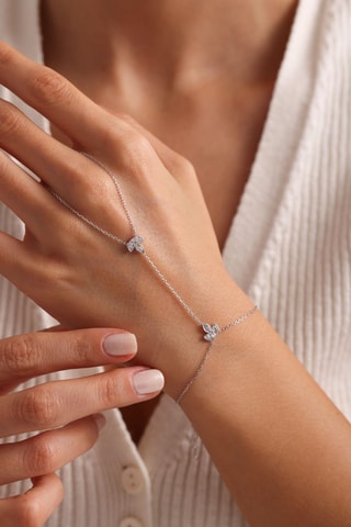 Bracelet 2-en-1 - Argent et zircons