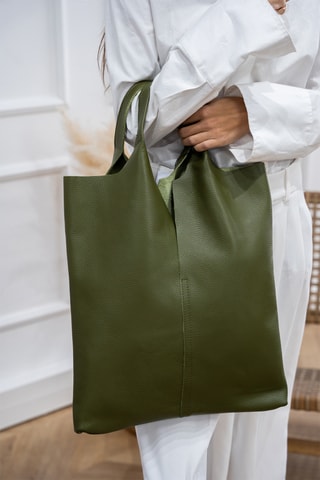 Sac à main en cuir Derbie - Vert
