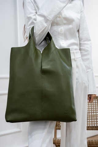 Sac à main en cuir Derbie - Vert
