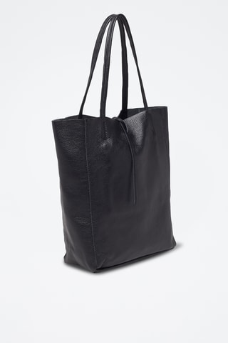 Mala shopper de couro Tesa - Preto