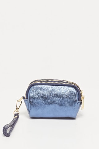 Porta-moedas em couro Dore - Azul