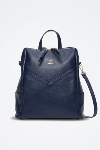 Mochila de couro Zia - Azul-marinho