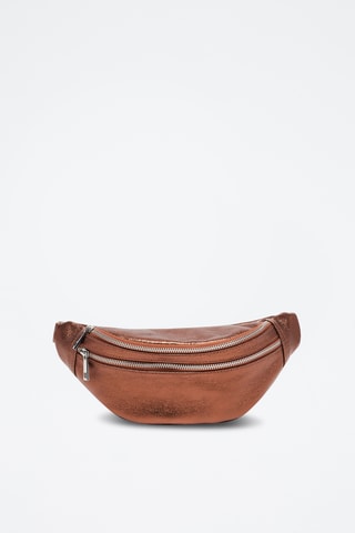 Bolsa de cintura em couro Lyat - Castanho