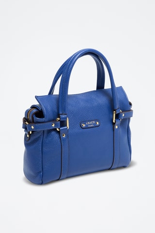 Mala de couro Mini Puma - Azul
