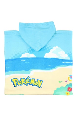 Poncho à capuche Pokémon - Bleu et jaune