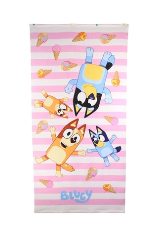 Serviette de plage Bluey - Rose et bleu - 70 x 140 cm