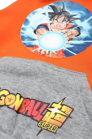Sweat à capuche garçon Dragon Ball Z - Orange et gris