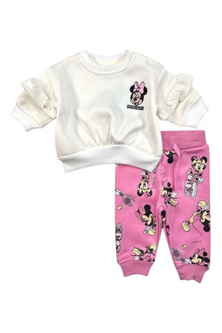 Sweat et jogging polaires Minnie Disney - Blanc et rose