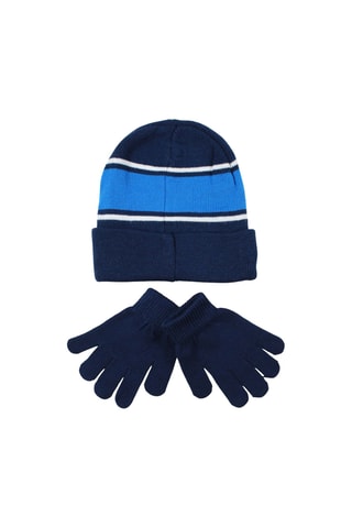 Bonnet et gants Sonic - Bleu nuit