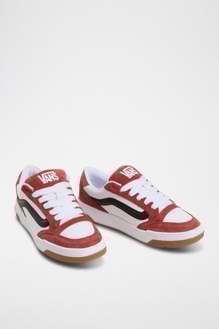 Baskets en cuir Hylane - Blanc et rouge