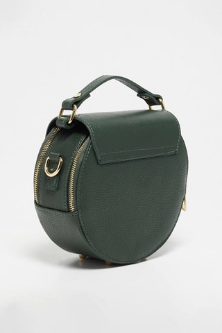 Leren Handtas Polly Flessengroen