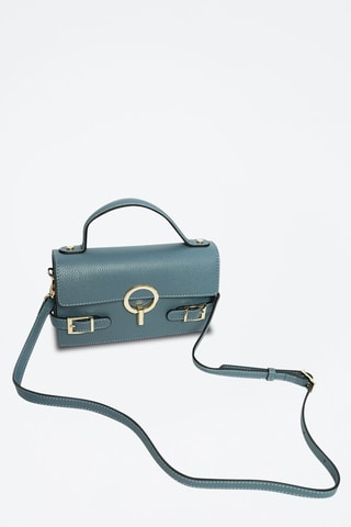 Leren Handtas Sumy   - Blauw en goudkleurig