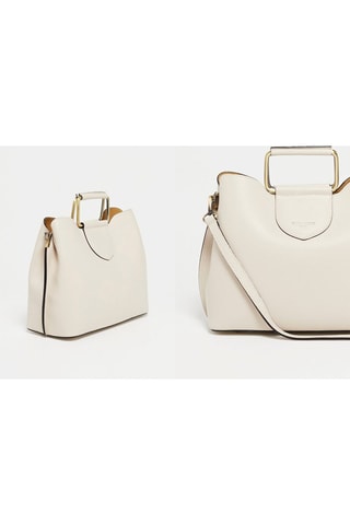 Leren Handtas Biana  - Beige
