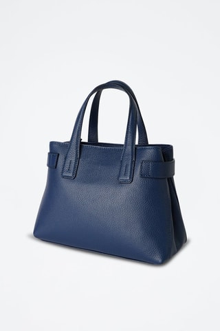 Leren Handtas Luna   - Blauw
