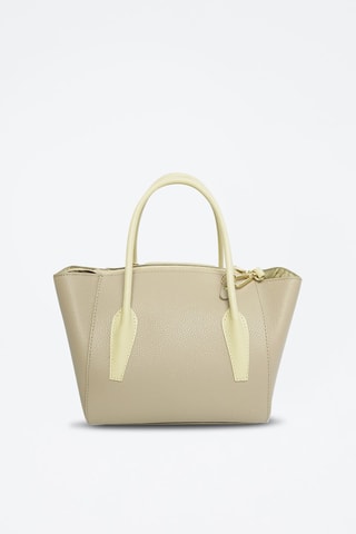 Leren Handtas Soli   en  - Beige en goudkleurig