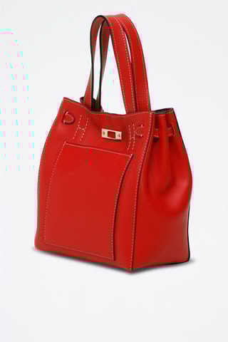 Leren Handtas Elie   - Rood