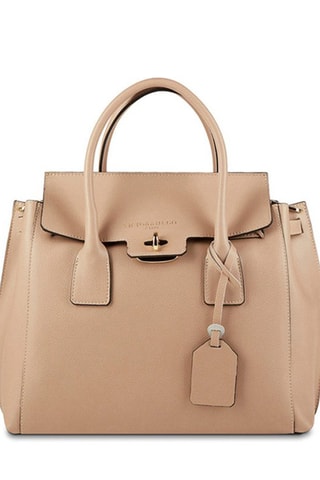 Leren Handtas Jane   - Beige