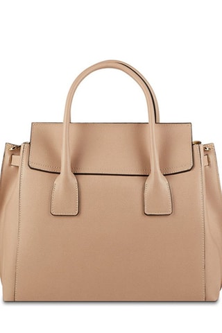Leren Handtas Jane   - Beige