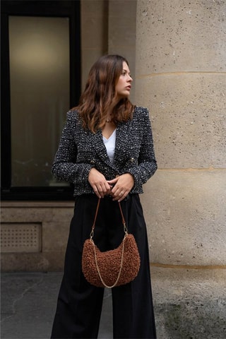 Leren Trendy Handtas Gini - Camel