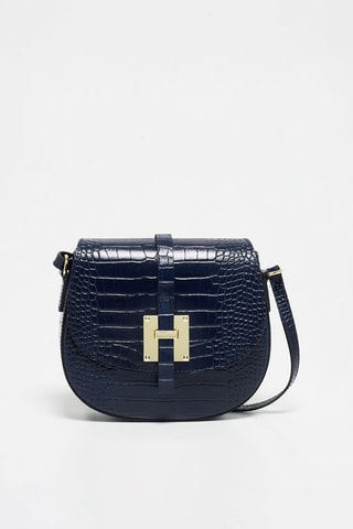 Leren Schoudertas Kara Marineblauw