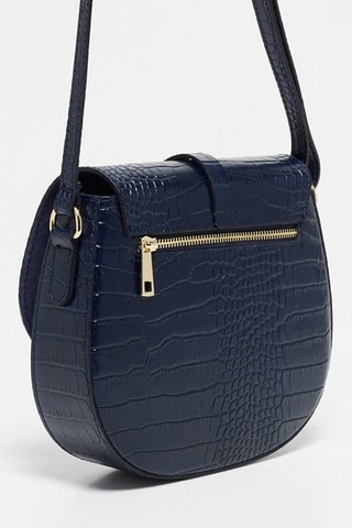 Leren Schoudertas Kara Marineblauw