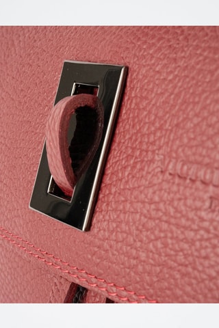 Leren Schoudertas Joyce   - Rood en goudkleurig