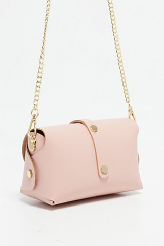Leren Schoudertas Zephyr  - Roze