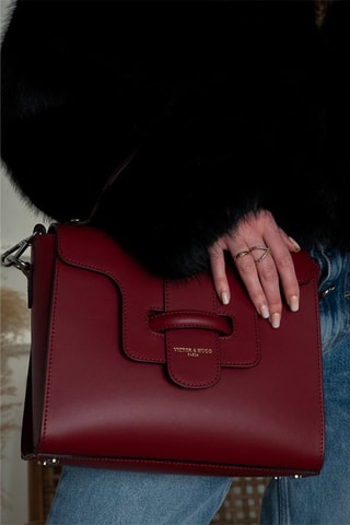 Leren Schoudertas Ariel   - Rood