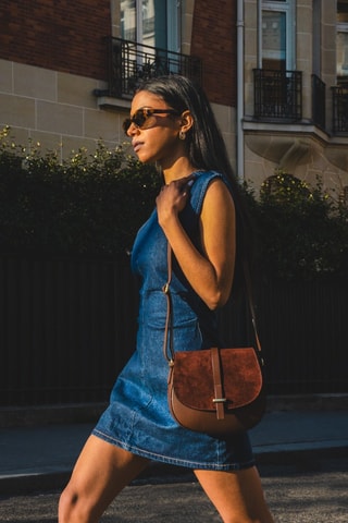 Leren Schoudertas Amel - Bruin
