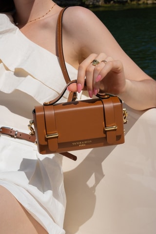 Leren Schoudertas Boho - Camel