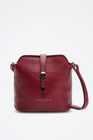 Leren Schoudertas Middelgroot Model Elise   - Bordeauxrood