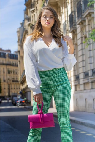 Leren Schoudertas Emy  - Roze