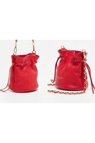 Leren Schoudertas Eonora  - Rood