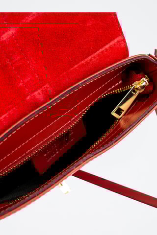 Leren Schoudertas - Rood Rood
