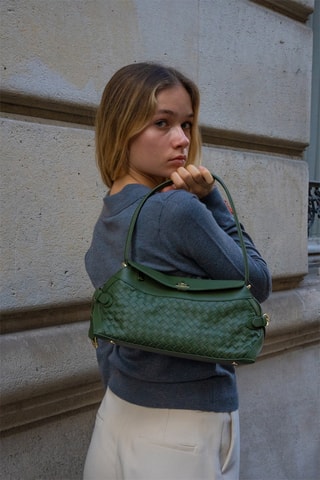 Leren Handtas - Groen