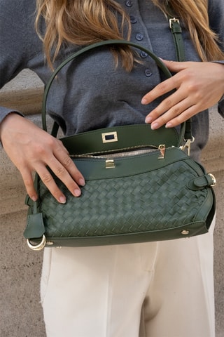 Leren Handtas - Groen