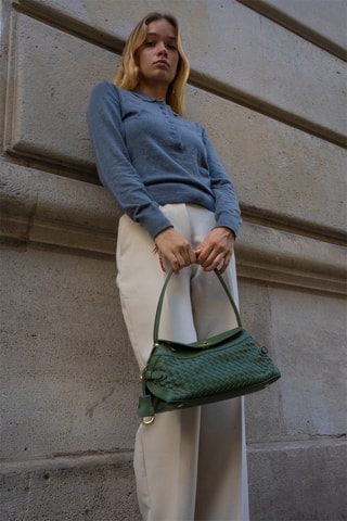Leren Handtas - Groen