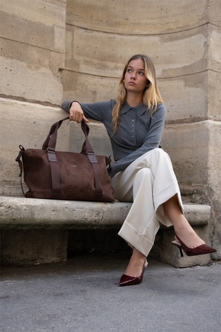 Leren Shopper - Bruin