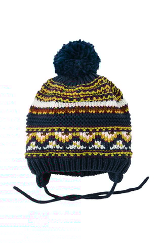 Bonnet à pompon - Bleu marine