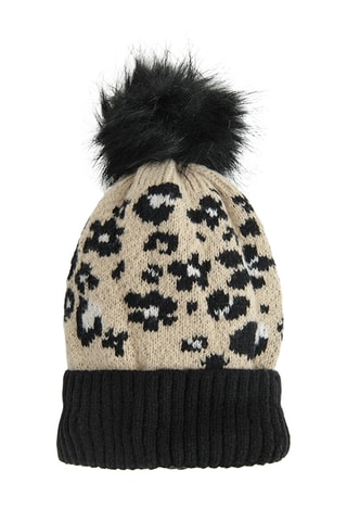 Bonnet à pompon - Noir