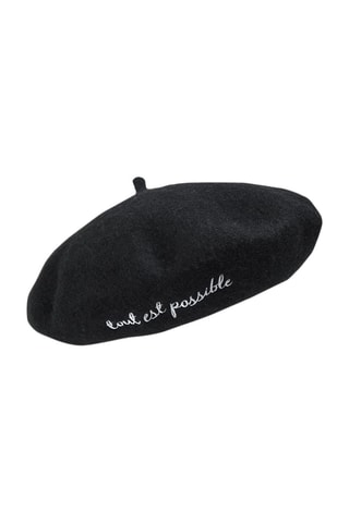 Béret en laine - Noir