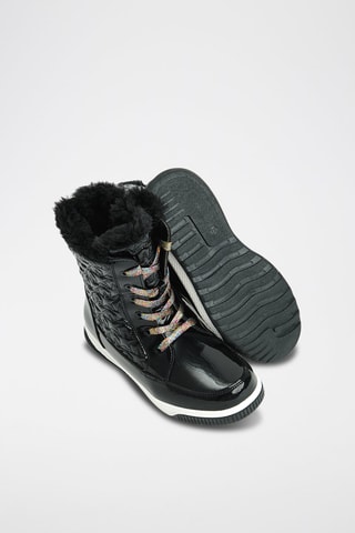 Bottines fourrées vernies - Noir
