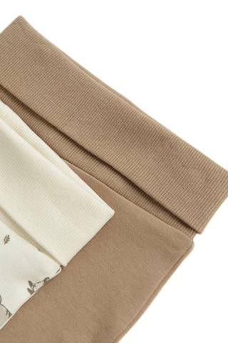 2 joggings - Ecru et marron