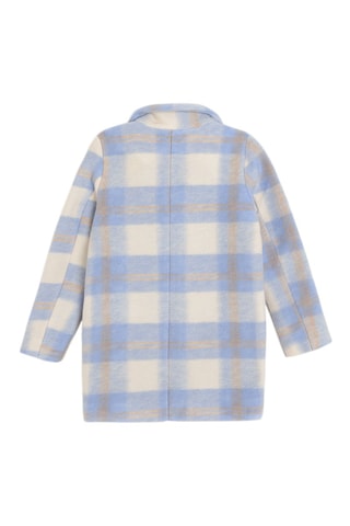 Manteau - Ecru et bleu clair