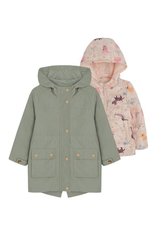 Parka 2-en-1 - Kaki et nude
