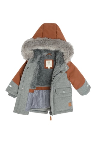 Parka à capuche - Gris chiné