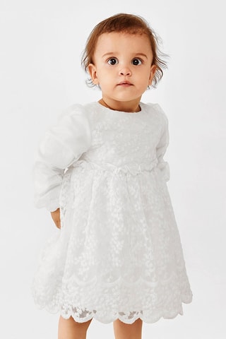 Robe bi-matière - Blanc