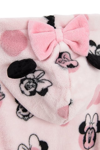 Peignoir à capuche Minnie Disney - Rose poudré